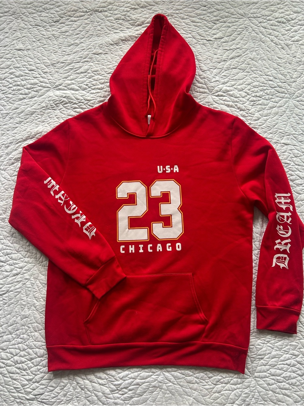 Red Micheal Jordan Olympic Dream Team Graphic Hoodiee